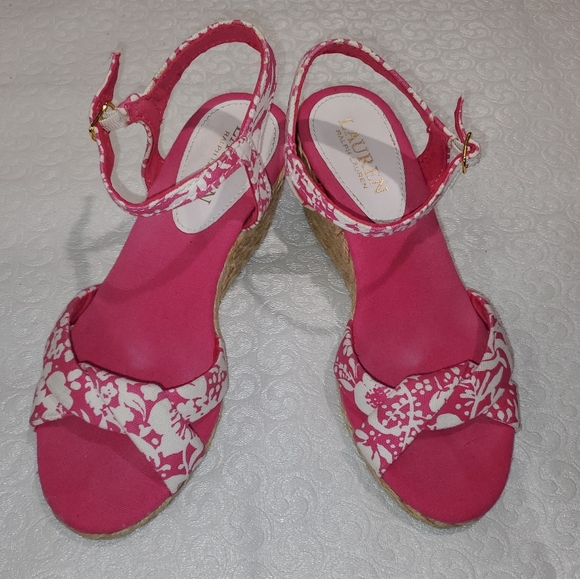 Ladies Ralph Lauren  Callia Espadrille Wedge Sandals - Picture 5 of 7